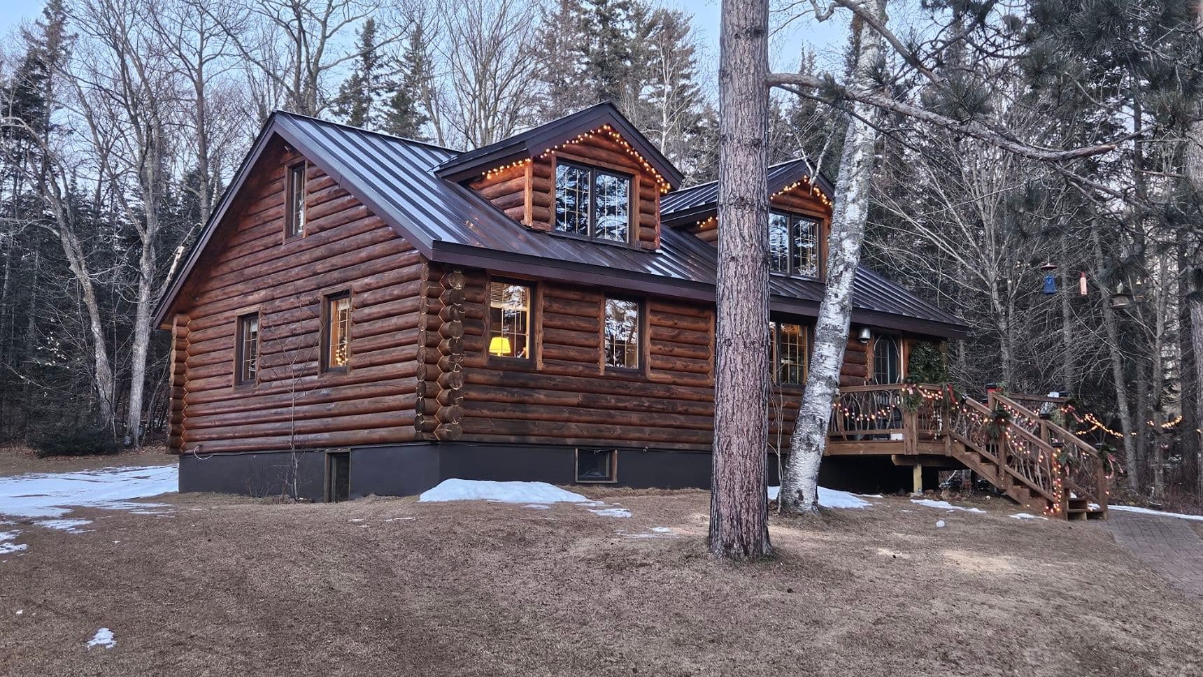 Project Charming Log Cabin with a Sturdy Metal Roof image