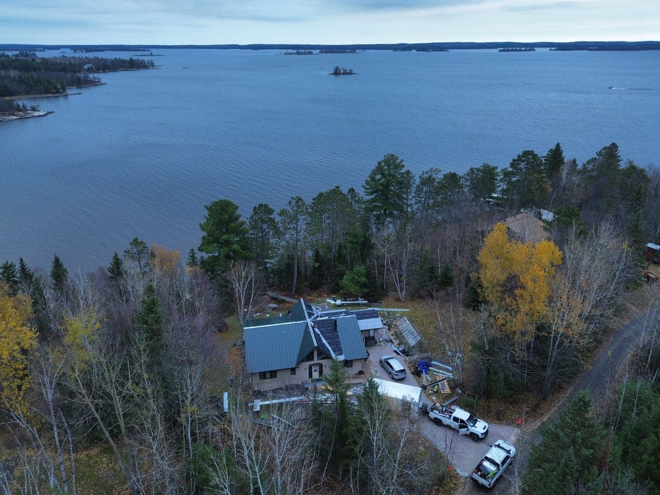 Gallery photos for Hartford Green Standing Seam Metal Roof Overhaul at Lake Kabetogama: Image #1