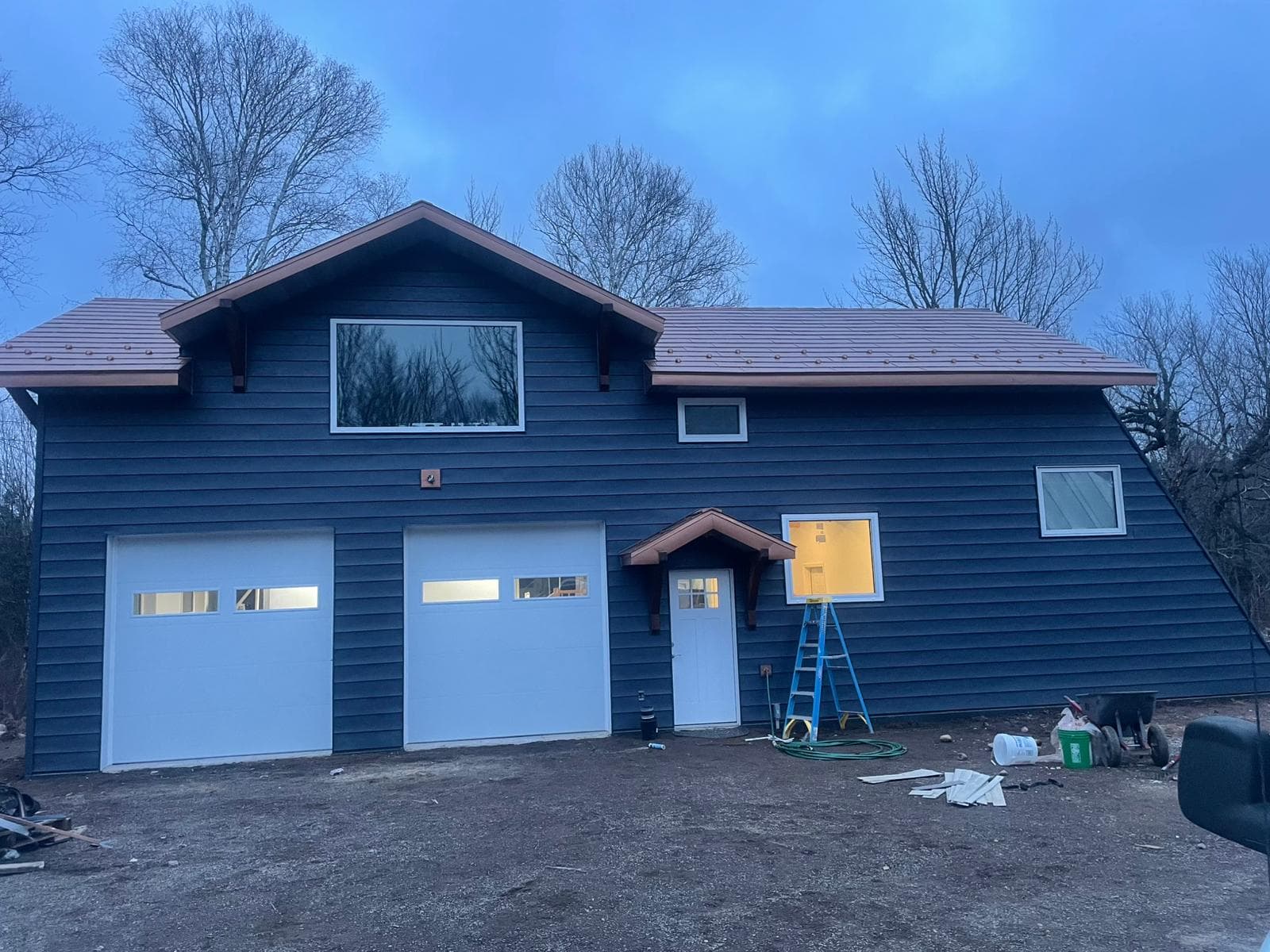 Sleek Blue Building with EDCO Metal Roof in Isabella MN image
