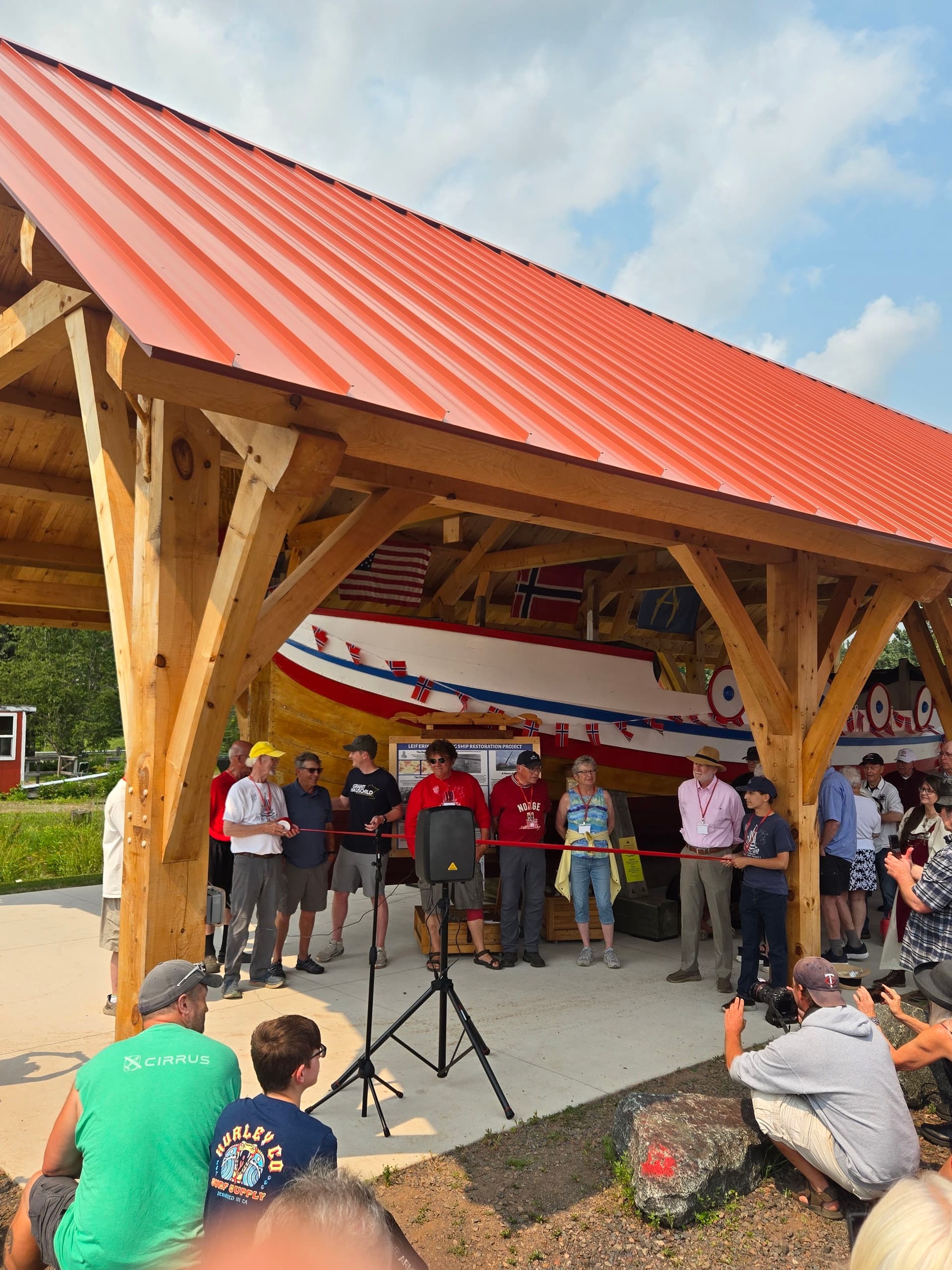 Gallery photos for Standing Seam Metal Roof Shelters a Historic Viking Ship: Image #1